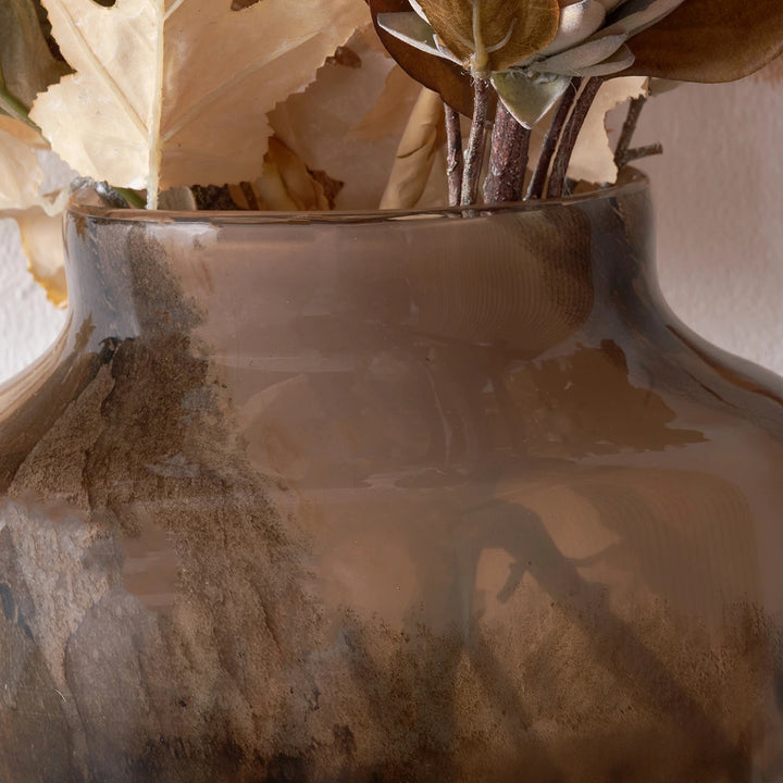 Cerdanya Brown & Beige Glass Vase
