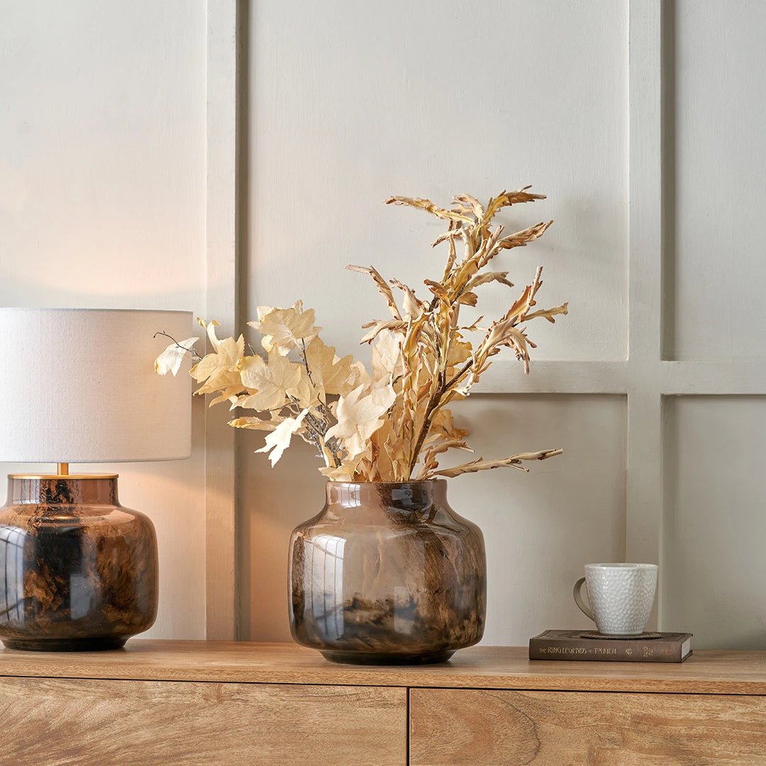 Cerdanya Brown & Beige Glass Vase