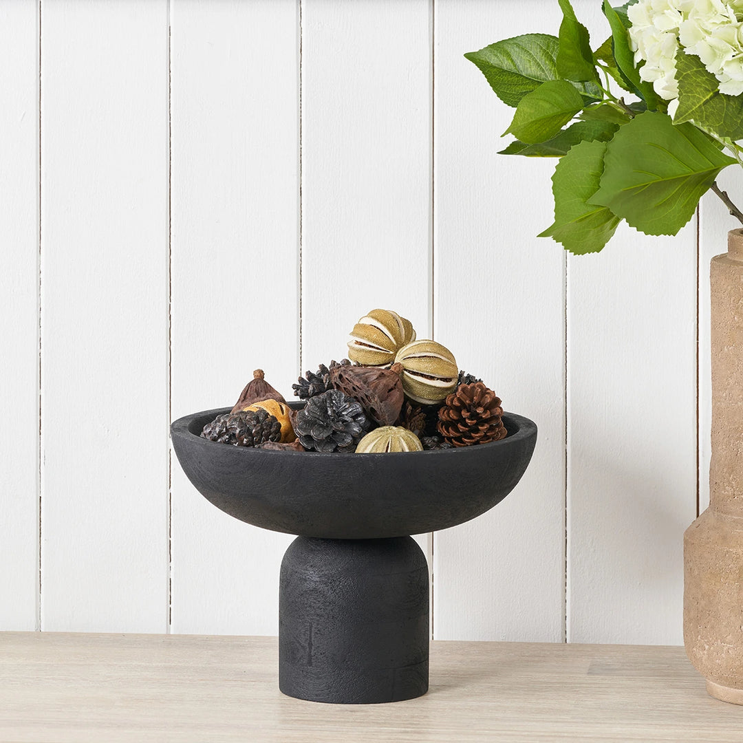 Handcarved Mango Wood Bowl - Black