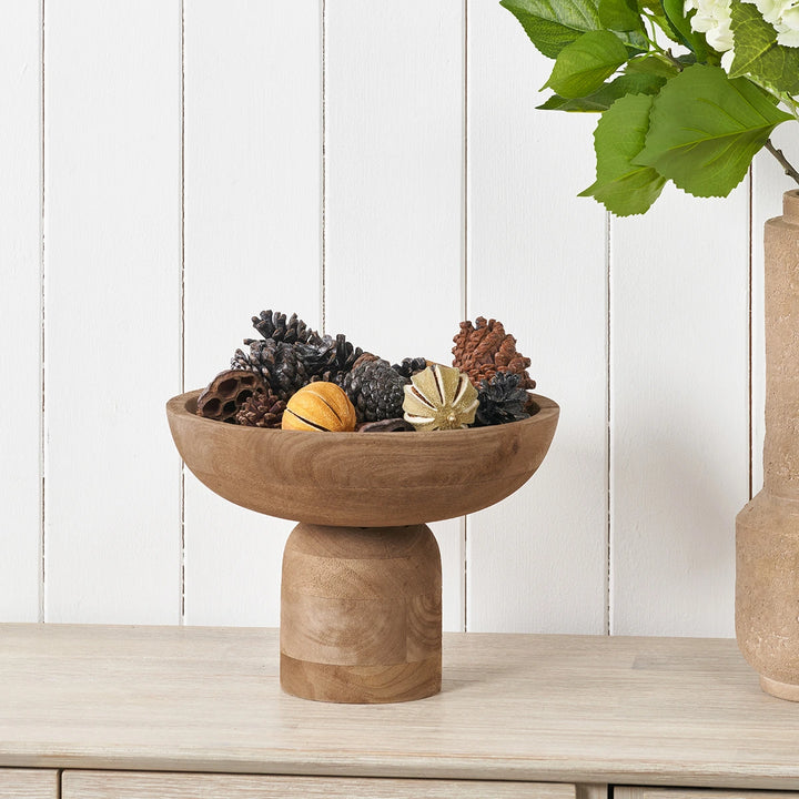 Handcarved Mango Wood Bowl - Natural