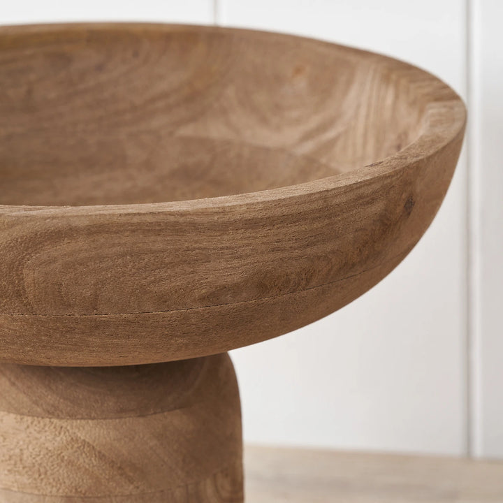Handcarved Mango Wood Bowl - Natural