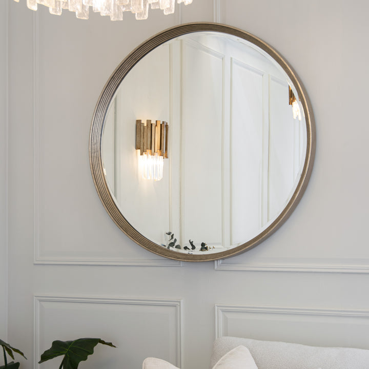 Foyle Wall Mirror - Antique Silver