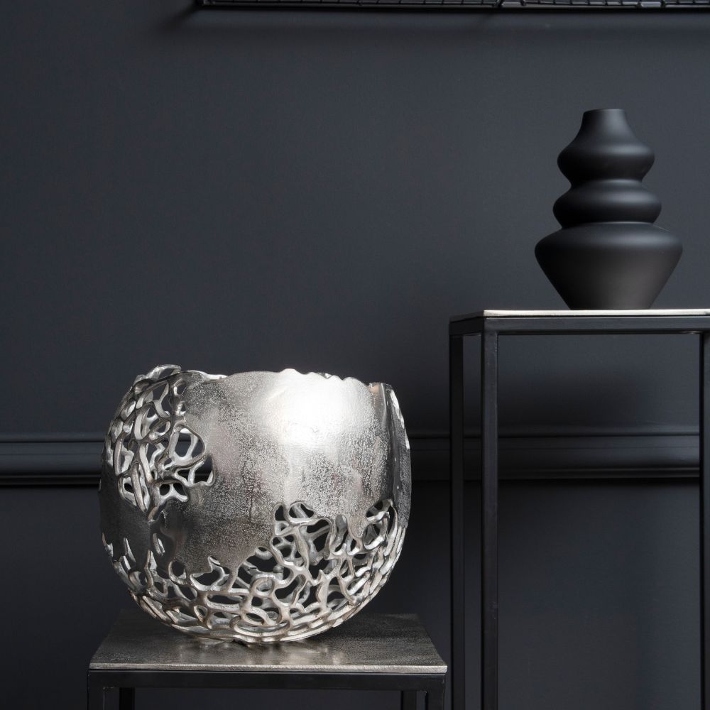 Libra Interiors Apo Coral Spherical Aluminium Vase