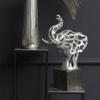 Libra Interiors Addo Abstract Elephant Head Sculpture Silver