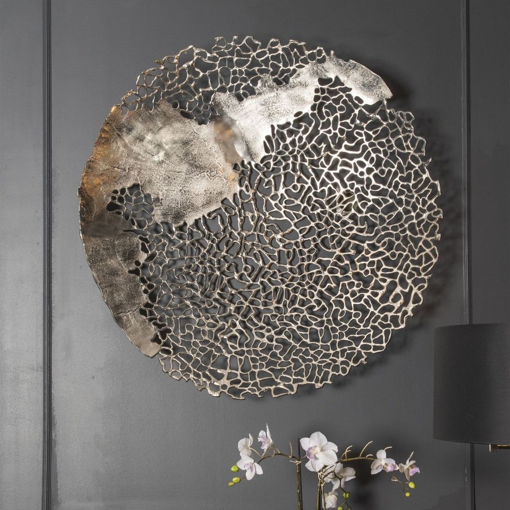  Libra-Libra Midnight Mayfair Collection - Apo Aluminium Wall Plaque Coral-Silver 461 