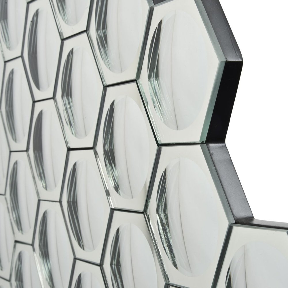 Libra Interiors Honeycomb Convex Mirror Wall Art