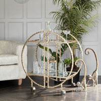 Libra Interiors Saturn Hammered Drinks Trolley