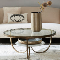 Libra Interiors Molten Metal Round Platter Brushed Bronze