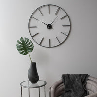 Libra Interiors Tiverton Skeleton Wall Clock in Black