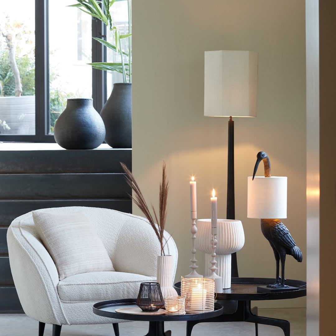 Jovany Wooden Floor Lamp - Matte Black Light & Living 2