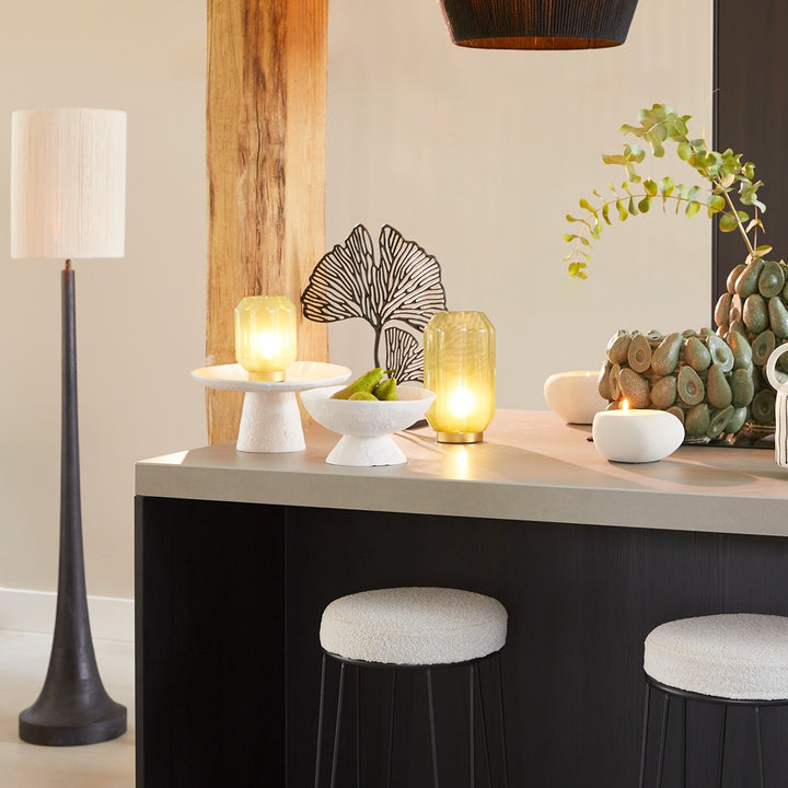 Jovany Wooden Floor Lamp - Matte Black Light & Living 3