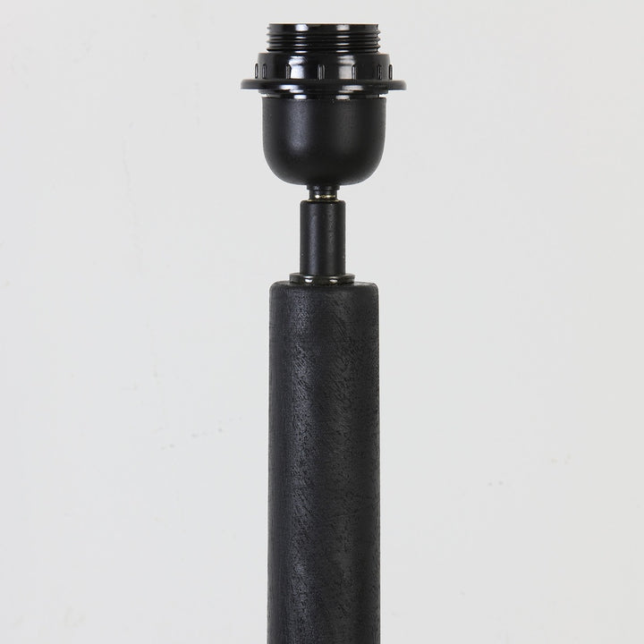 Jovany Wooden Floor Lamp - Matte Black Light & Living 6