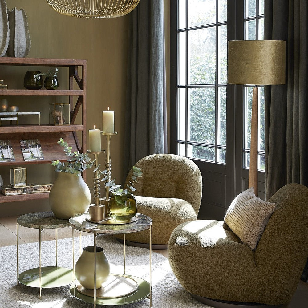 Jovany Wooden Floor Lamp - Matte Brown Light & Living 2
