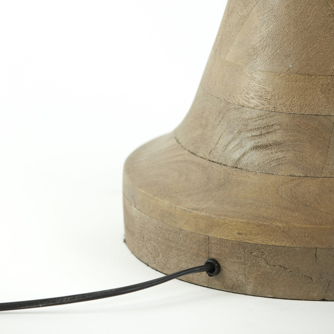 Jovany Wooden Floor Lamp - Matte Brown Light & Living 4