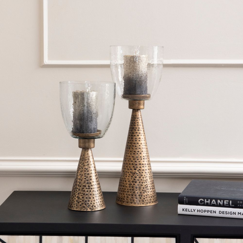 Libra Luxurious Glamour Collection - Sandbanks Table Candle Hurricane Small | Outlet