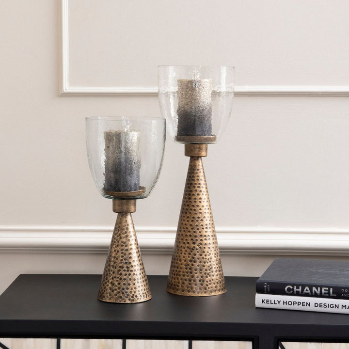 Libra Luxurious Glamour Collection - Sandbanks Table Candle Hurricane Small | Outlet