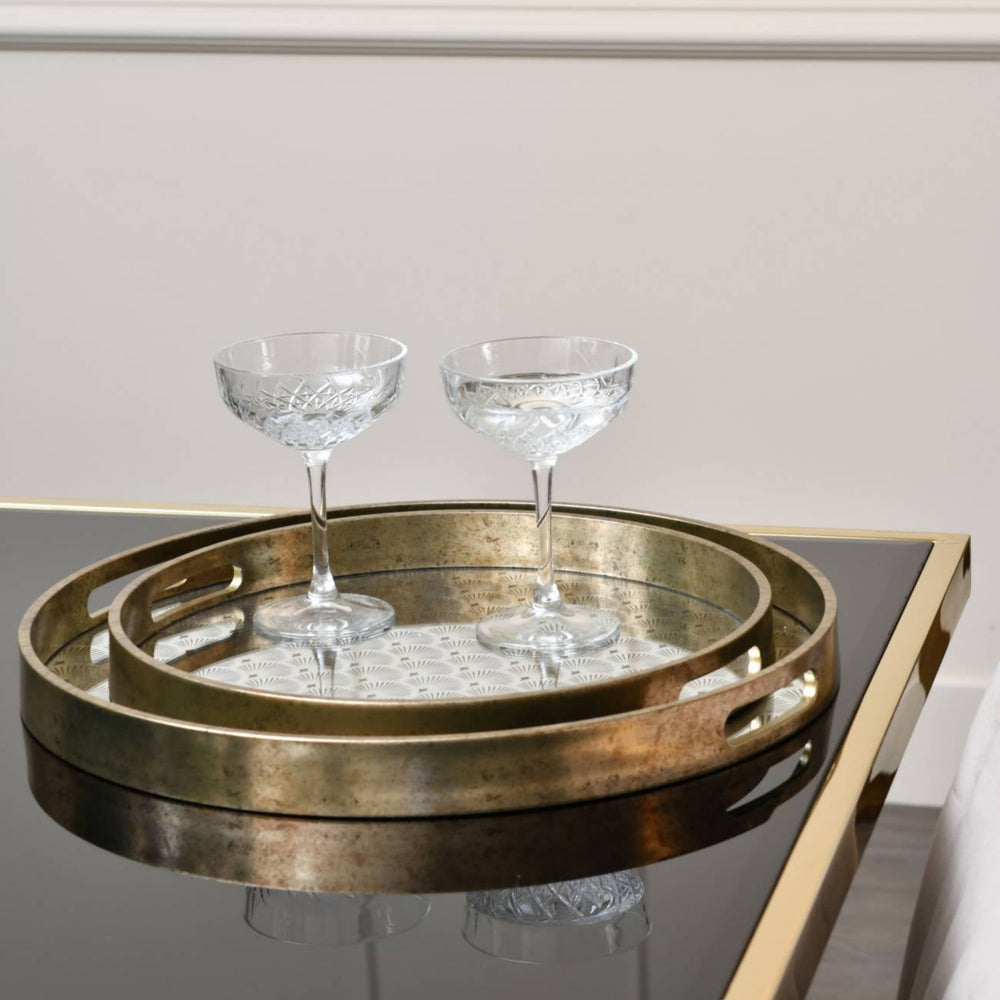 Deco Scallop Trays - Gold Libra 2