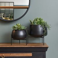 Libra Interiors Clyde Tabletop Planters Black