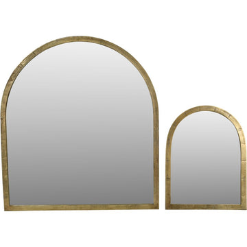 Libra Interiors Arched Window Large Mirror in Brass Finish