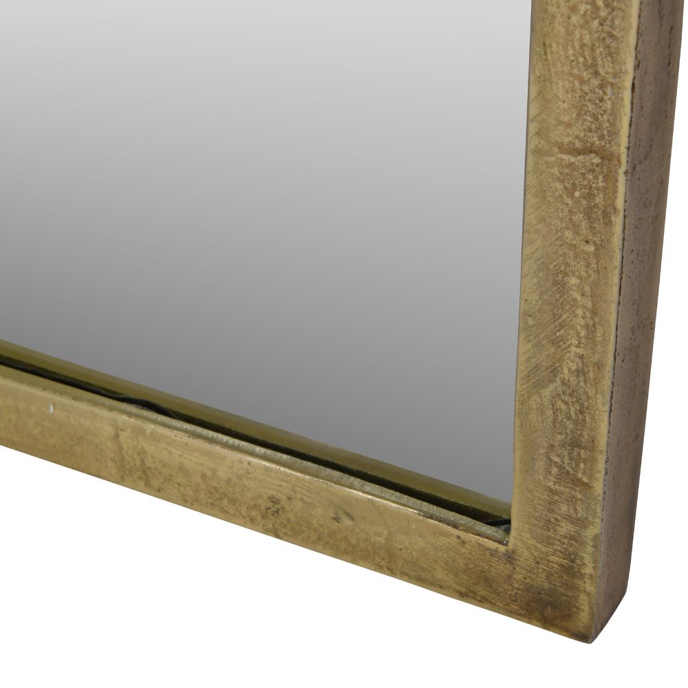 Libra Interiors Arched Window Large Mirror in Brass Finish