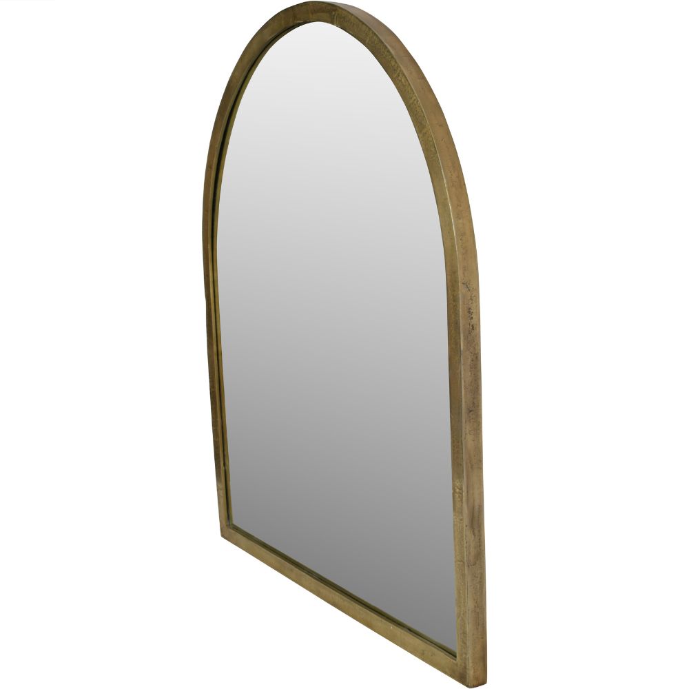 Libra Interiors Arched Window Large Mirror in Brass Finish