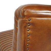 Libra Interiors Trinity Leather Occasional Chair in Cognac