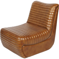 Libra Interiors Trinity Leather Occasional Chair in Cognac