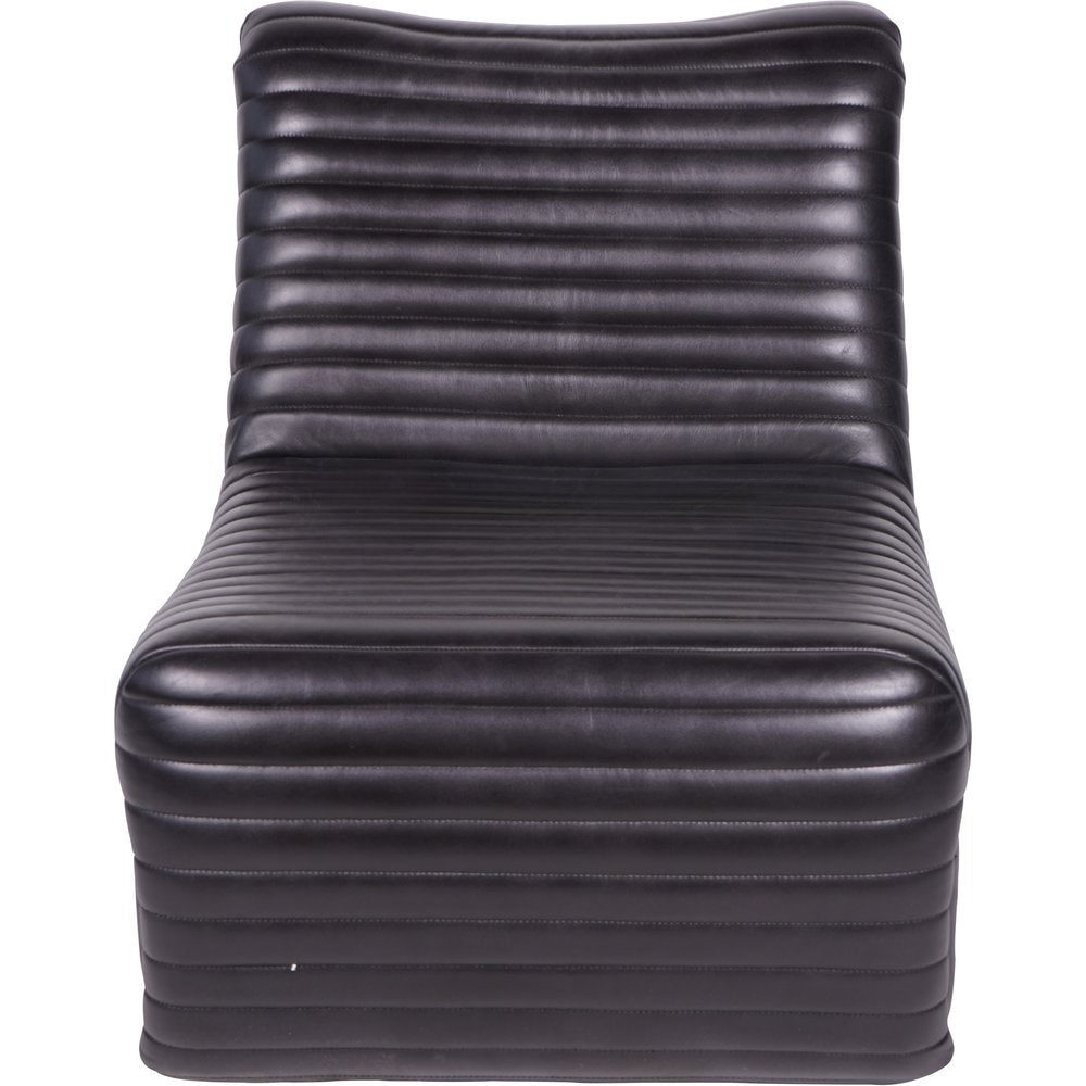  Libra-Libra Interiors Trinity Occasional Leather Chair in Charcoal-Black 485 