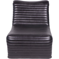 Libra Interiors Trinity Occasional Leather Chair in Charcoal