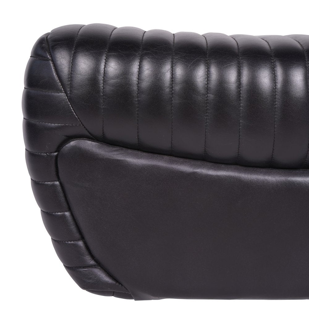  Libra-Libra Interiors Trinity Occasional Leather Chair in Charcoal-Black 165 