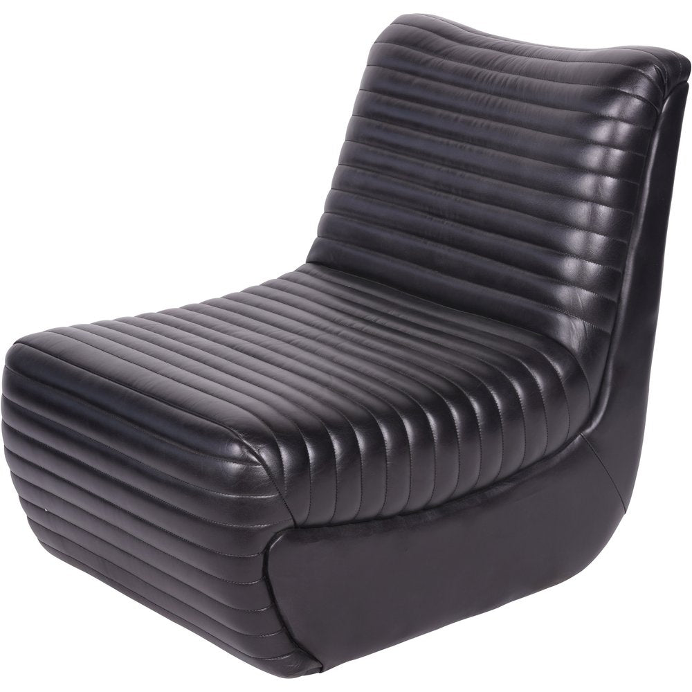  Libra-Libra Interiors Trinity Occasional Leather Chair in Charcoal-Black 933 