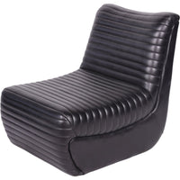 Libra Interiors Trinity Occasional Leather Chair in Charcoal