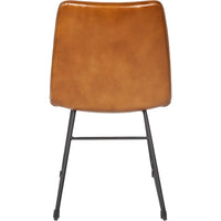 Libra Interiors Pair of Robinson Leather Dining Chairs in Cognac