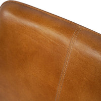 Libra Interiors Pair of Robinson Leather Dining Chairs in Cognac