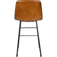 Libra Interiors Pair of Robinson Leather Bar Stools in Cognac