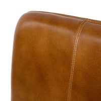 Libra Interiors Pair of Robinson Leather Bar Stools in Cognac