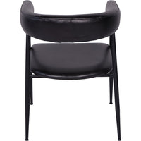 Libra Interiors Pair of Churchill Leather Dining Chairs in Charcoal
