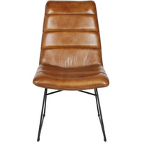 Libra Interiors Arthur Leather Chair in Cognac