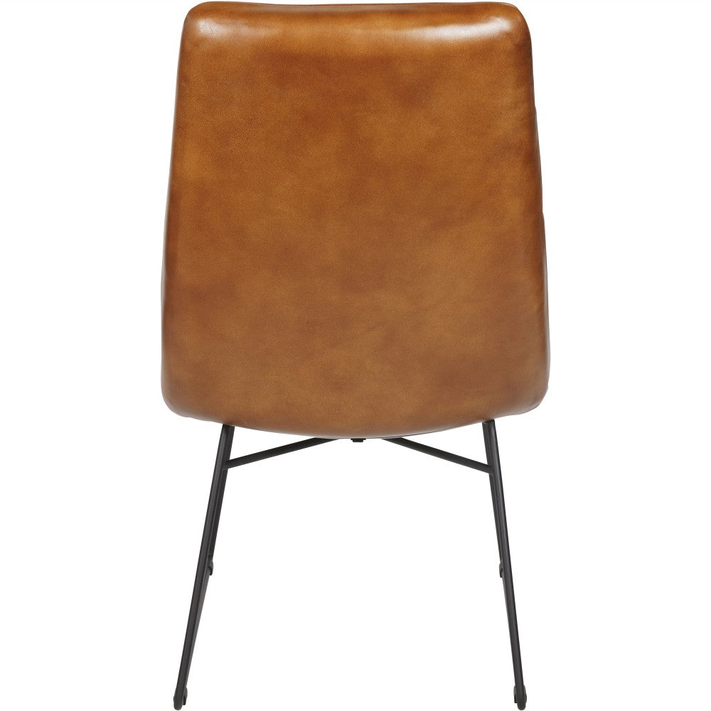 Libra Interiors Arthur Leather Chair in Cognac