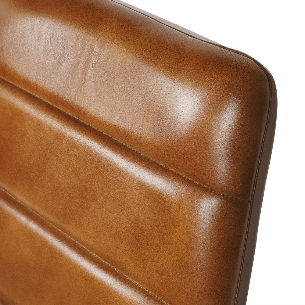 Libra Interiors Arthur Leather Chair in Cognac