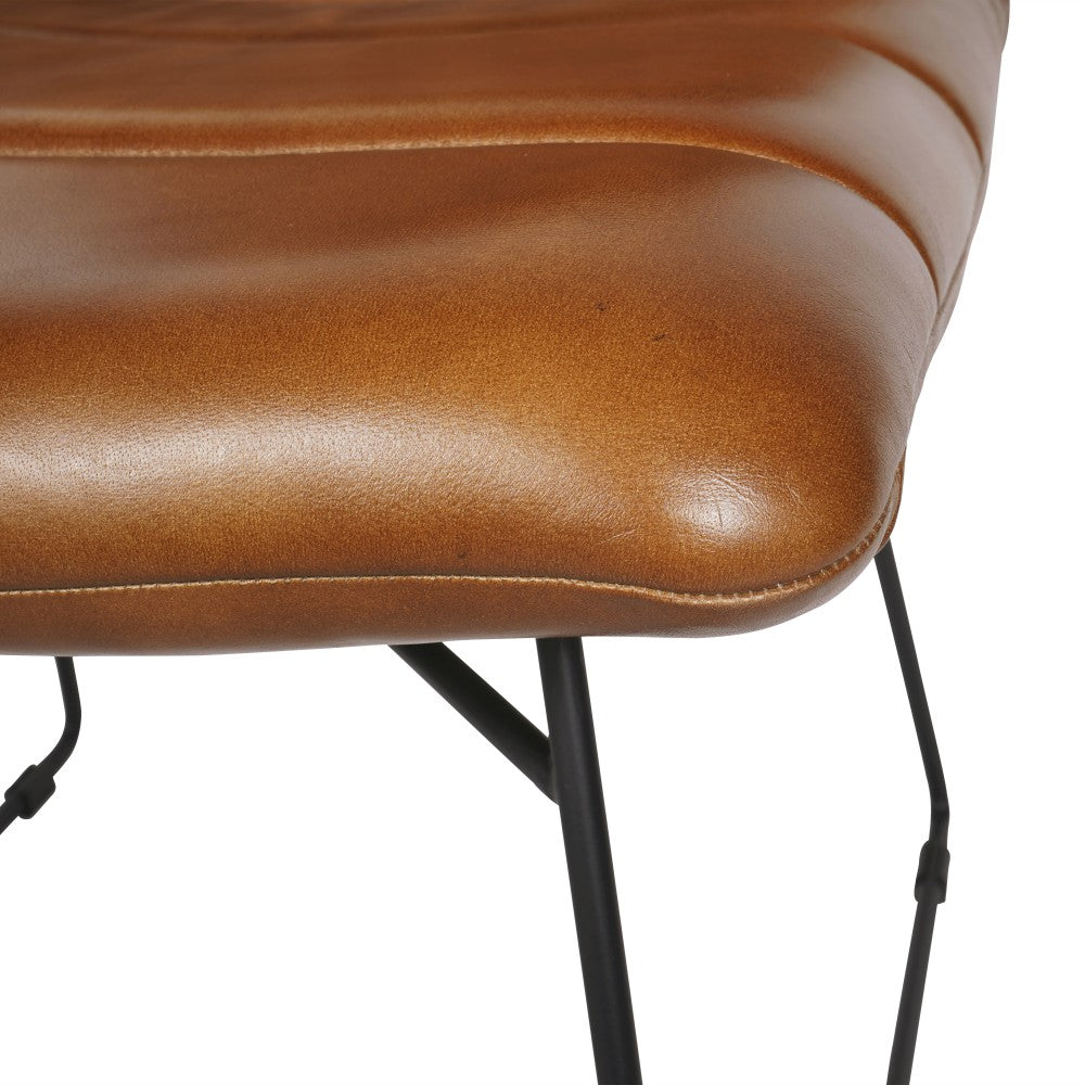 Libra Interiors Arthur Leather Chair in Cognac