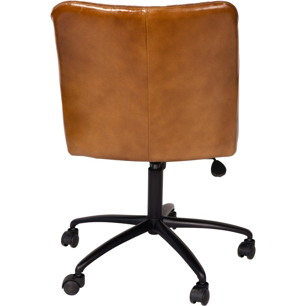 Libra Interiors Maxwell Leather Office Chair in Cognac
