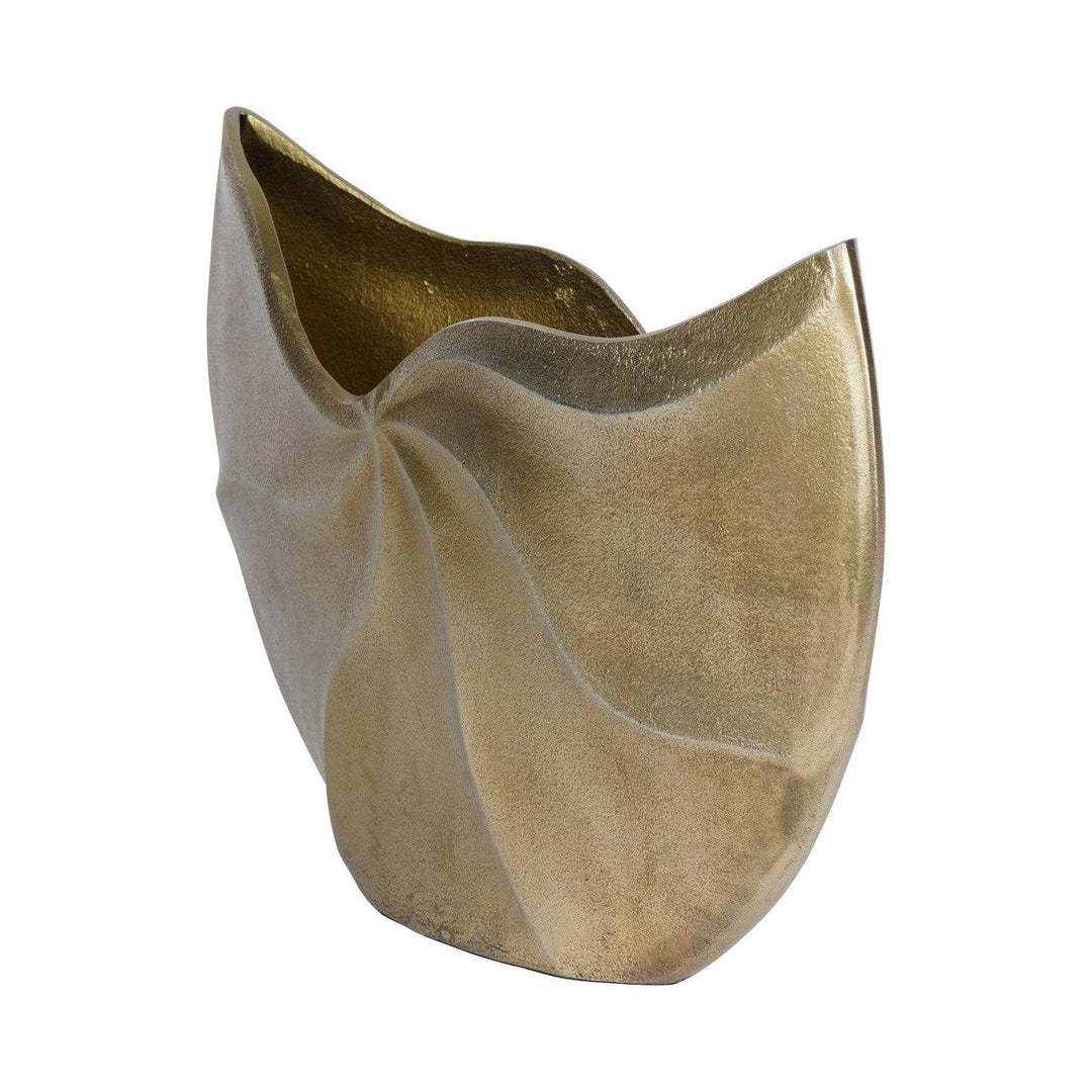 Cast Aluminium Swirl Texture Vase Libra 3
