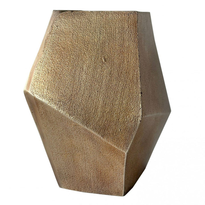 Cast Aluminium Faceted Vase - Antique Brass Libra 1