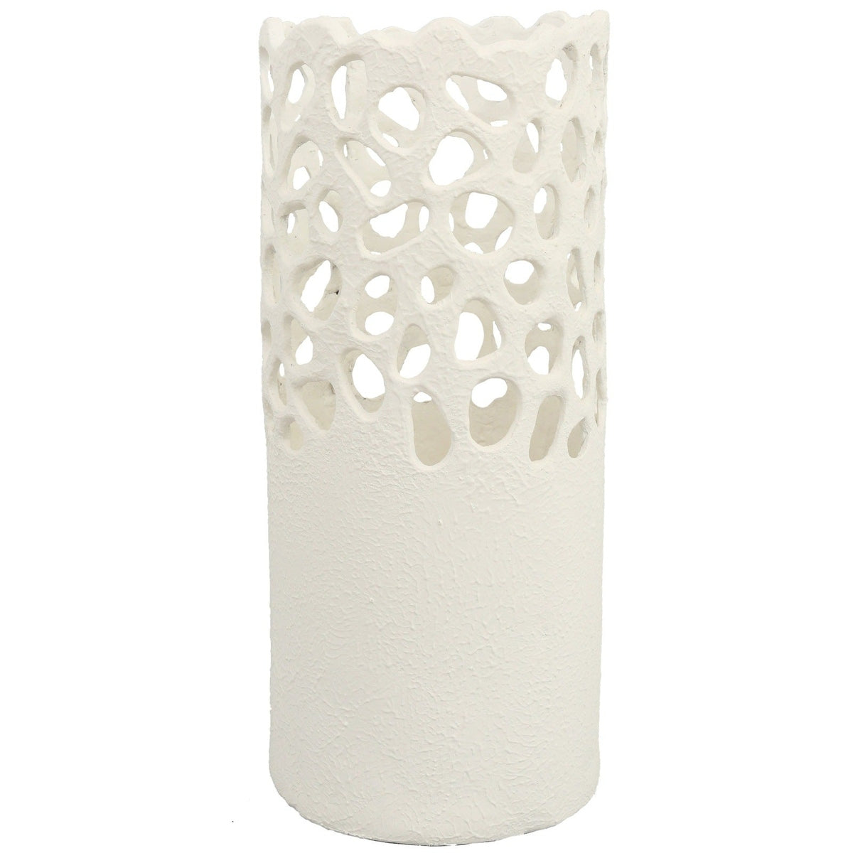 Libra Interiors Ecomix White Cutwork Vase