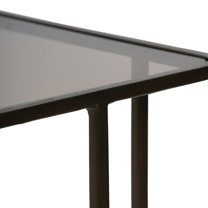 Salzburg Set of 2 Side Tables - Glass & Metal Libra 3