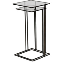 Libra Interiors Linz Set of 2 Glass and Metal Side Tables