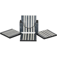 Libra Interiors Peebles Grey and White Coaster Set