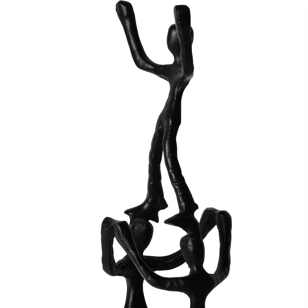 Libra Interiors Tower of Humans Sculpture in Black