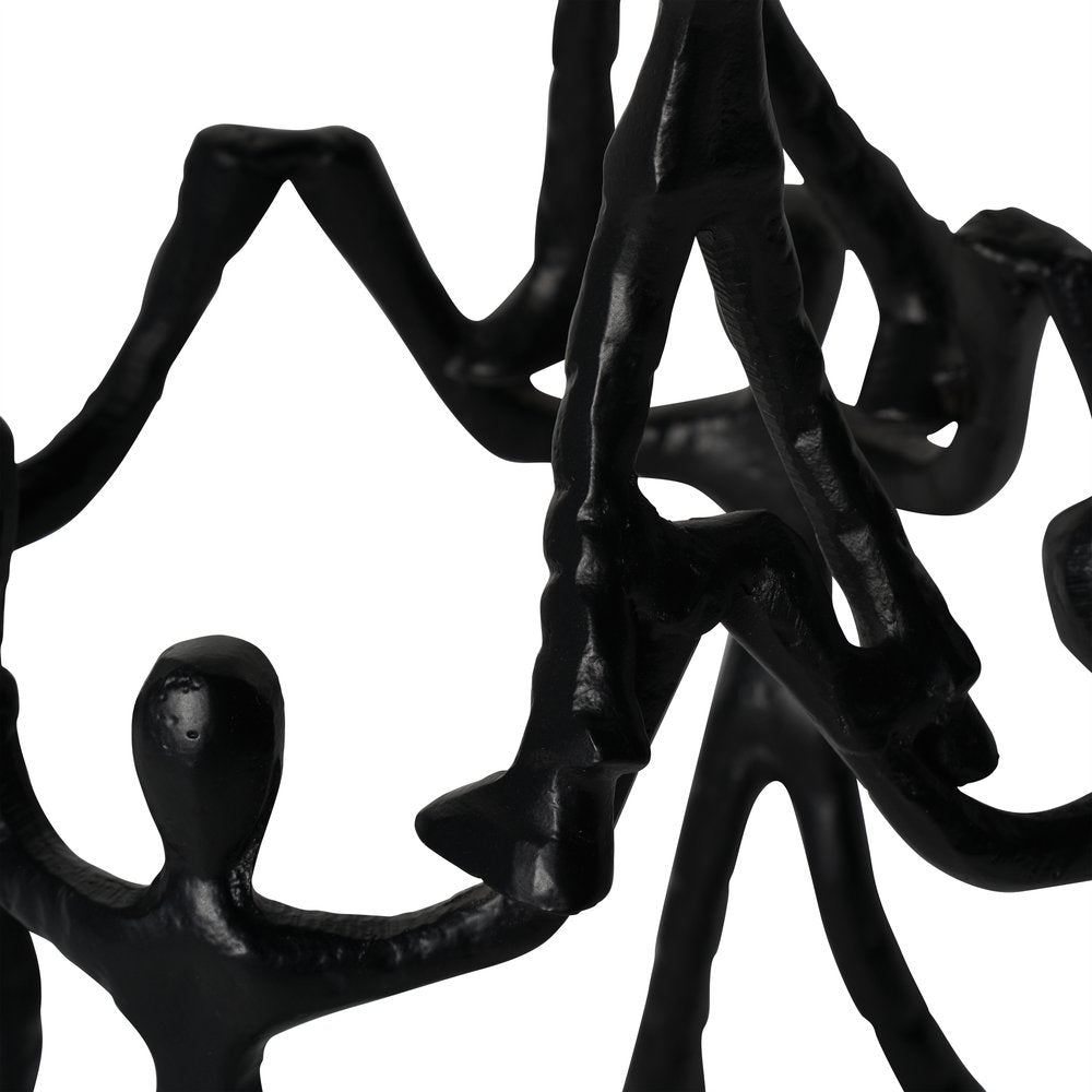 Libra Interiors Tower of Humans Sculpture in Black